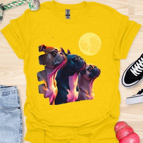 Bulldog & Moon - V4 - All Bulldogs T-Shirt